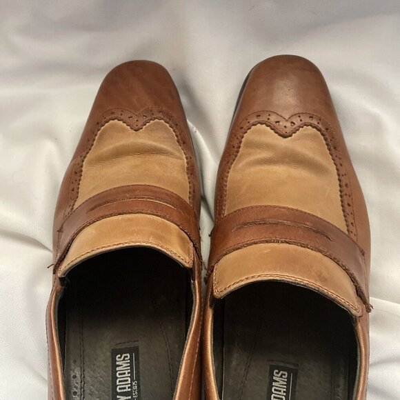 Stacy Adams Mens Leather Slip-On Loafers Two-Tone Brown Size 8.5M - Picture 12 of 12